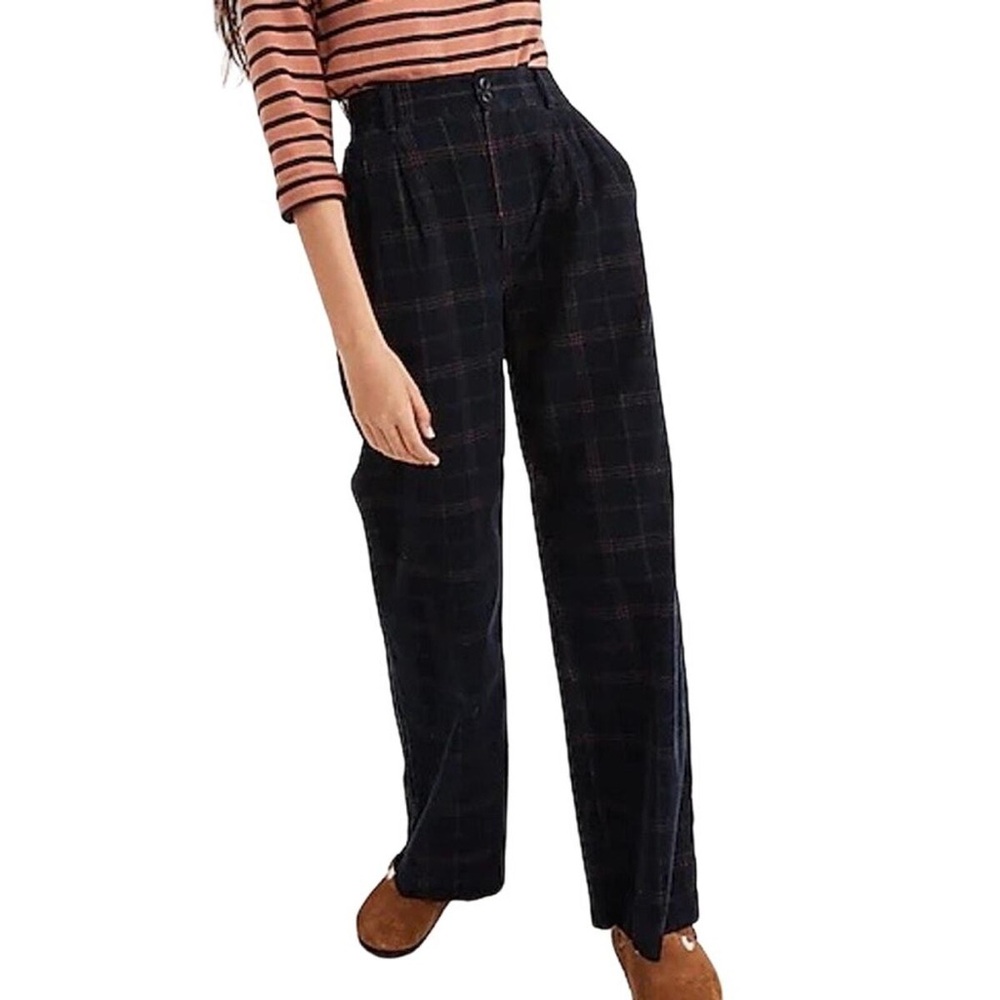 Madewell Plaid Corduroy Trousers